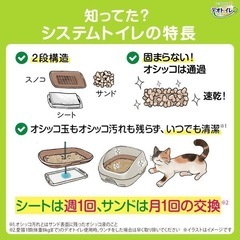 猫のシステムトイレ　の画像