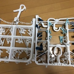洗濯物干し 洗濯ハンガー ピンチハンガー 干し分け角ハンガー  まとめセットの画像