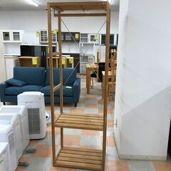 【ｼﾞｬﾝｸﾞﾙｼﾞｬﾝｸﾞﾙ金沢店】衣装ラック 木製 W(幅)60.0cm×D(奥行き)37.0cm×H(高さ)179.0cm ※クリーニング済みの画像
