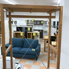 【ｼﾞｬﾝｸﾞﾙｼﾞｬﾝｸﾞﾙ金沢店】衣装ラック 木製 W(幅)60.0cm×D(奥行き)37.0cm×H(高さ)179.0cm ※クリーニング済みの画像