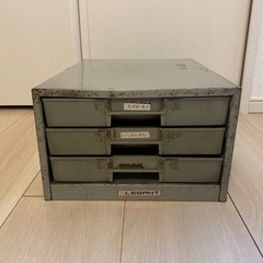 昭和レトロ スチールケース 書類ケース レターケース 3段 引き出し 古道具 アンティークの画像