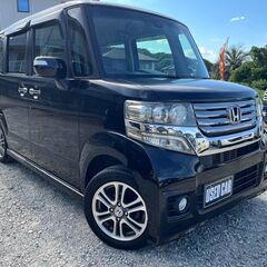 車検令和9年4月1日まで！N-BOXカスタム！フルセグTV、ナビ、CD/DVD、Bluetooth！Bカメラ！AW！両側スライドドア！(片側パワスラ)、スマーキー！乗って帰れます♪の画像