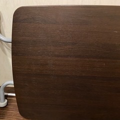 再値下げ1900円高さ調節可能　ニトリ　収納可能　ダイニング　 テーブル　ダークブラウンの画像