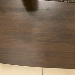 再値下げ1900円高さ調節可能　ニトリ　収納可能　ダイニング　 テーブル　ダークブラウンの画像