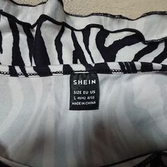 ♠　SHEIN 　ゼブラ柄キャミソール　レディース　サイズLの画像