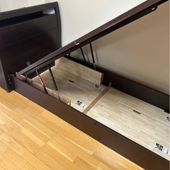 大塚家具　サータ　シングルマットレス　跳ね上げ収納シングルベッドセットの画像