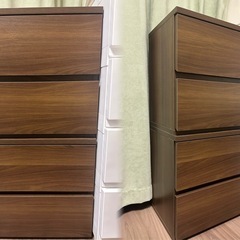 【無料】ダークブラウン 木製収納棚（4点セット／組み合わせ自由）の画像