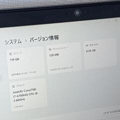 確定のため締め切ります【ハイスペックPC】【新品SSD】Windows11/Office2021/Corei7/8GB/ONKYOスピーカーの画像