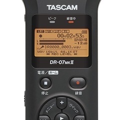 値下げTASCAM リニアPCMレコーダー 24bit/96kHz対応 ブラック DR-07MKIIの画像