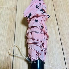 【新品未使用】猫柄 折りたたみ傘&ミニバッグセットの画像