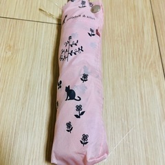 【新品未使用】猫柄 折りたたみ傘&ミニバッグセットの画像