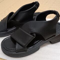 サンダル　黒　23.5センチの画像