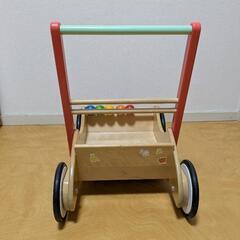 木製 ボーネルンド 手押車 ベビーウォーカー バヨ おもちゃ入れの画像
