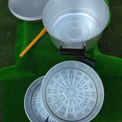 蒸し器　セイロ　中古　三段（蒸し器は二段）30センチの画像