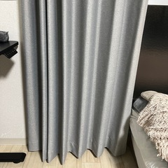 遮光カーテン グレー 防音 140x190cm 2枚1組の画像