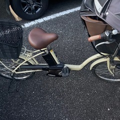 【厚木市引き取り　本日限定値段
】パナソニック　電動アシスト自転車　子供乗せの画像