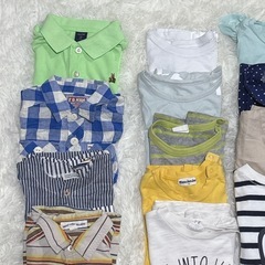 夏服　子ども服まとめて0円！90〜95サイズ中心｜半袖シャツ・Tシャツ・羽織りの画像