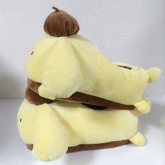①ポムポムプリン プレミアム フェイス ルームシューズ ぬいぐるみ スリッパの画像