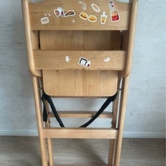 ベビーチェア 木製椅子　ハイチェアの画像
