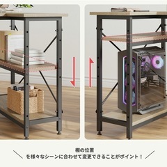 【最終価格】L字デスク 14,700円→1,000円幅107cm／ブラウンの画像