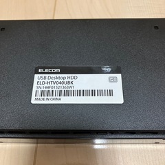 外付けHDD 4TB　eld-htv040ubkの画像