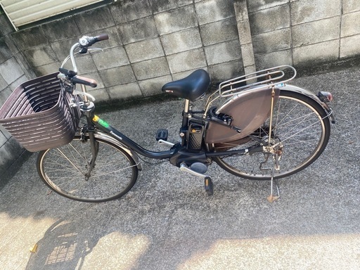 16Ahバッテリー付き 中古電動アシスト自転車 チャイルドシート付き パナソニック電動アシスト自転車ビビ バッテリー16ah