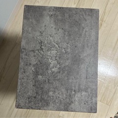 サイドテーブル 大理石風 L字 灰色 アンティーク モノトーンの画像