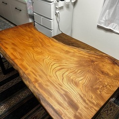 ケヤキテーブル　一枚板　欅の画像