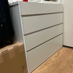 4段チェスト ホワイトの画像