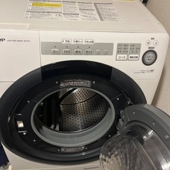 SHARP ドラム式洗濯機 ES-S7C-WR 右開き 2018年製の画像