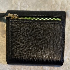 COACH クロスグレインレザー　ゴールドロゴ入　三つ折り財布の画像