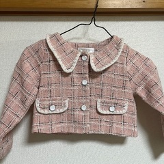 女の子用ベスト付きワンピースの画像