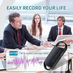 128GB⭐️ボイスレコーダー 大容量 小型 3072kbps AI 再生機能付の画像