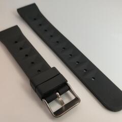 《送料無料》圧倒的ハイコスパ【ワッフルパターン/新品】腕時計用 ラバーバンド ダイバーズウォッチ向け 20mm 黒 メンズ ユニセックスの画像