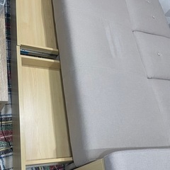 ソファーベッド 収納付きの画像