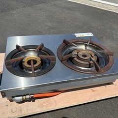 ■中古品 マルゼン卓上２口コンロ M-212C LPガス 2019年 600ｘ420ｘ200ｍｍ  動作問題無し■の画像