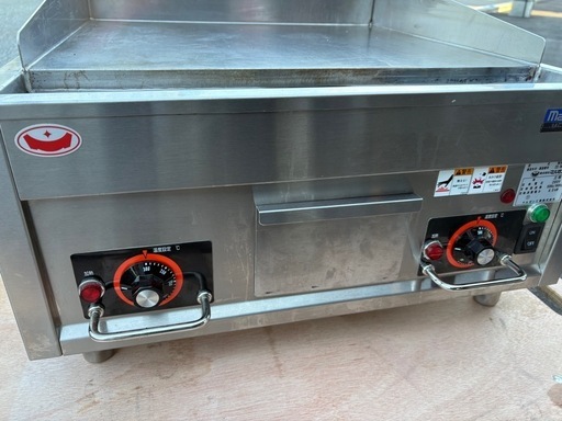■中古品 マルゼン 電気グリドル MEG-066 2023年 3相200V 600ｘ600ｘ300ｍｍ 動作問題なし 厨房■