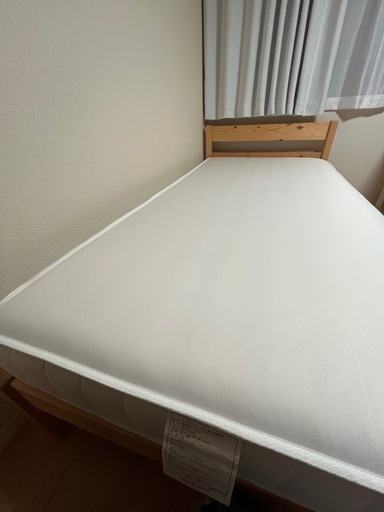 取引成立済み・該当の方以外のご購入はお控えください【無印良品シングルベッド】 高密度ポケットコイルマットレスシングルベッドフレームセット