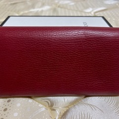 GUCCI 長財布　GGマーモント 赤　レッド　箱付きの画像