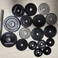 商談中★フロンティアグループいわき店★お手頃価格！ダンベルセット 大量まとめセット 5kg2枚 2.5㎏5枚1.25㎏10枚の画像