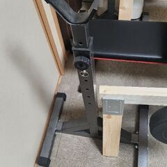 ベンチプレス　トレーニングベンチ　バーベルセットの画像