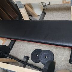ベンチプレス　トレーニングベンチ　バーベルセットの画像
