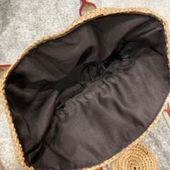 小銭入れつき天然素材藤バッグの画像