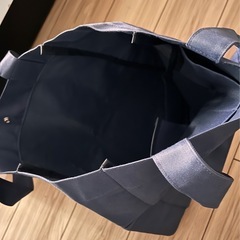 墨緑色の帆布トートバッグ（40cm×42cm）の画像