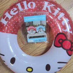 譲渡者様決定‼️【新品‼️KITTY浮き輪】を半額にしました‼️1500円→750円→もっとお値下げ500円の画像