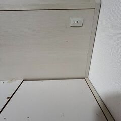 🛏️ ニトリシングルベッド（すのこ・収納付き・ホワイト）引越しのため出品します！の画像