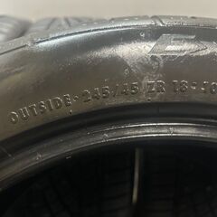 【希少】Continental ExtremeContact 245/45R18 18インチ スパイクタイヤ 4本 バリ溝 マカロニピン audi/A6 VOLVO/V90等　(KTB333)クレジットカード QRコード決済可能の画像