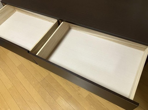 IKEA MALM マルム風　ローチェスト ダークブラウン　3段