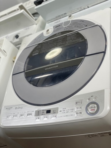 送料・設置込み可　洗濯機　8kg SHARP 2019年【分解クリーニング済み】