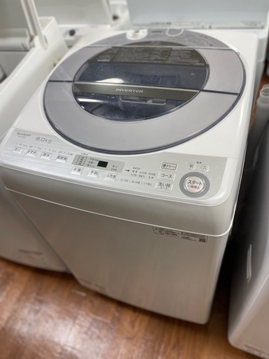 送料・設置込み可　洗濯機　8kg SHARP 2019年【分解クリーニング済み】